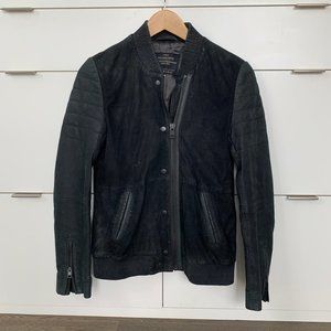AllSaints Zimmer Leather Bomber Jacket